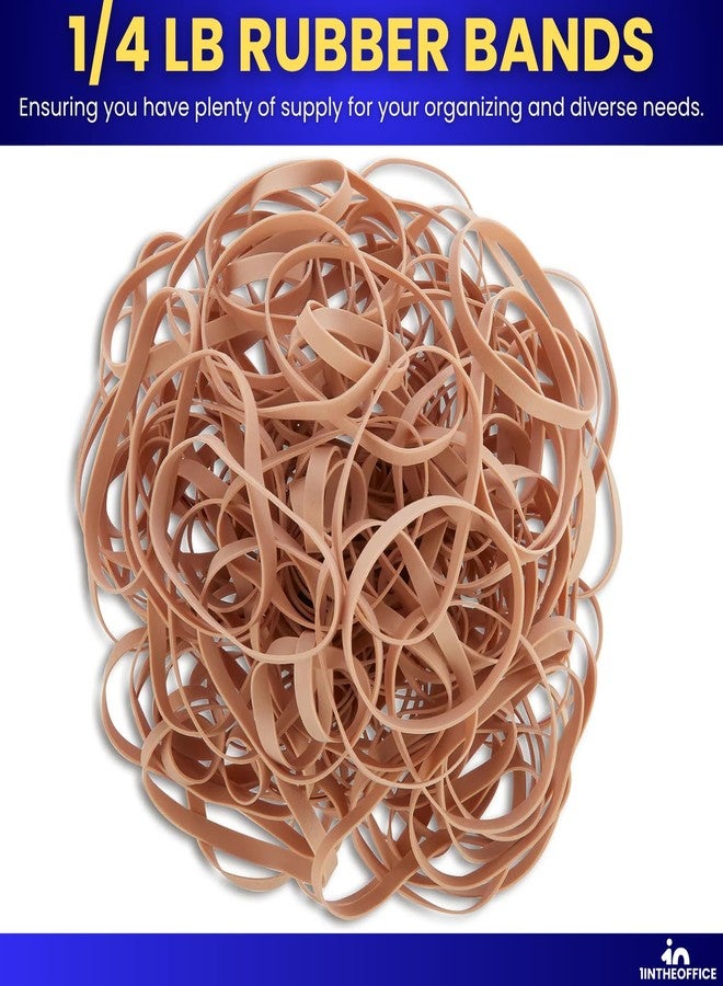 1InTheOffice Rubber Bands Size 64, Elastic Rubber Bands 1/4 lb., 3Pack - Image 3