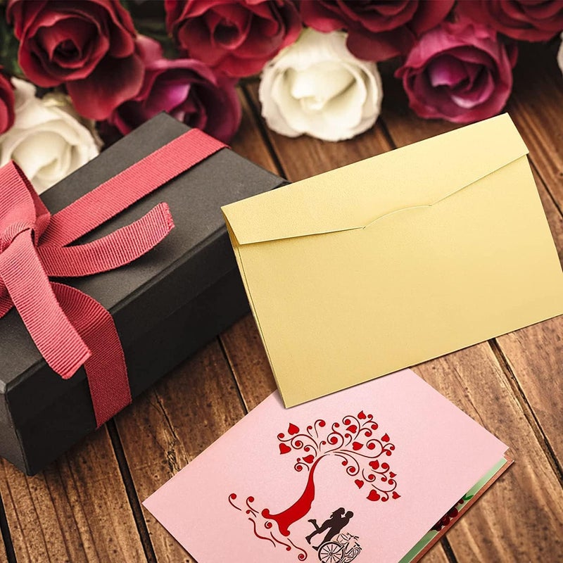 جيه زد اس بطاقات شجرة الحب، بطاقات تهنئة ثلاثية الأبعاد مع مظروف، بطاقة تهنئة بمناسبة الذكرى السنوية لصديقة، بطاقة تهنئة رومانسية لأعياد الميلاد والزفاف، بطاقة شكر للزوجين، بطاقة اقتراح زواج يدوية الصنع - Image 5