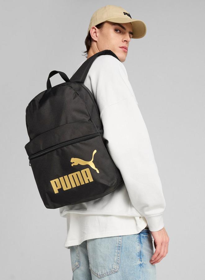 PUMA Logo Print School Backpack With Adjustable Straps And Zip Closure - Image 2