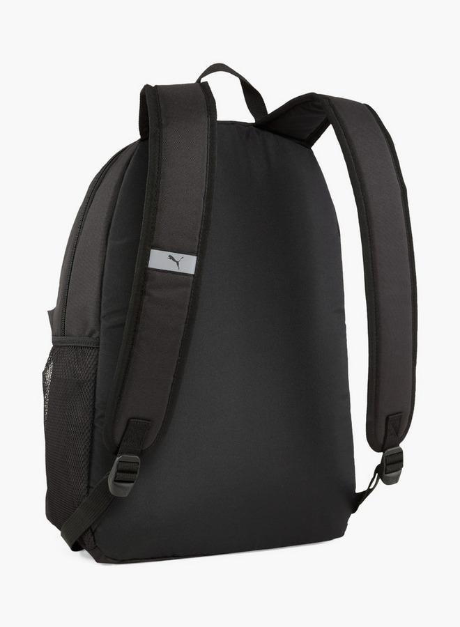 PUMA Logo Print School Backpack With Adjustable Straps And Zip Closure - Image 3