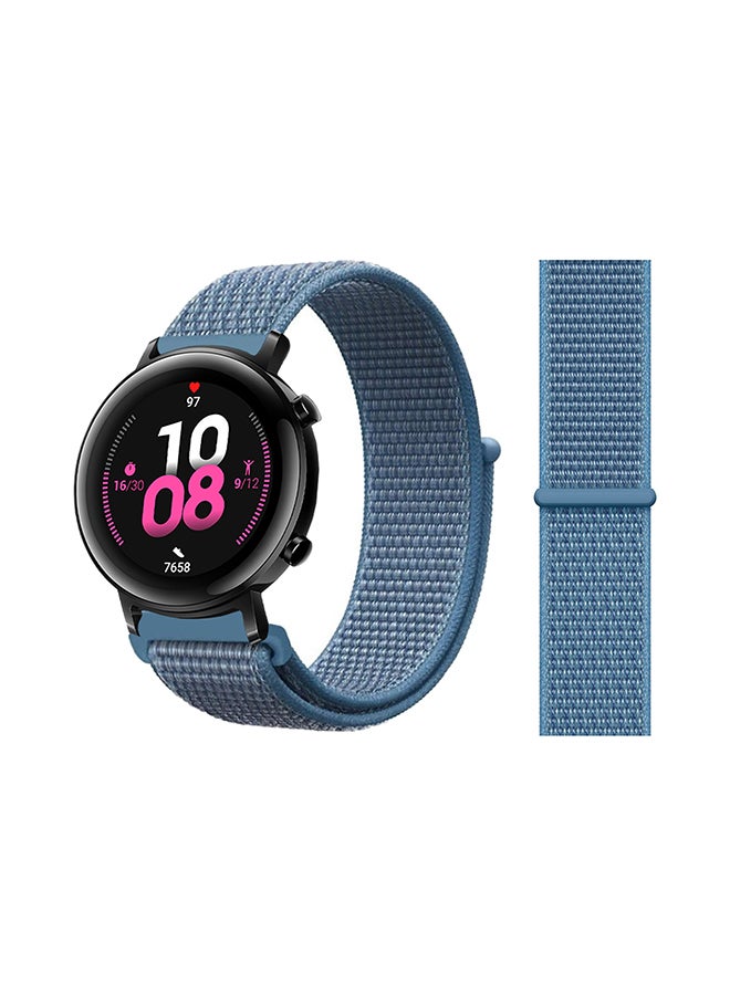 Alyashmac Nylon Loop Replacement Band For Huawei Watch GT 2 Cape Blue