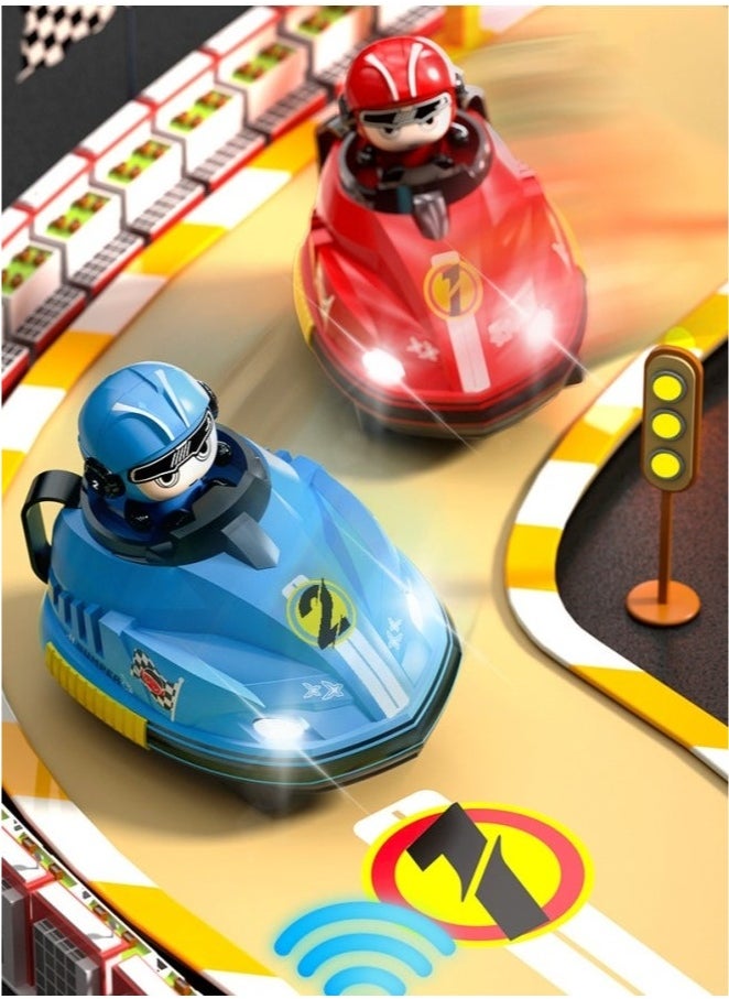 Two person remote control battle collision car parent-child interaction go kart drift catapult children's toy, dynamic music, and cool lighting. Come and have a happy game with your child