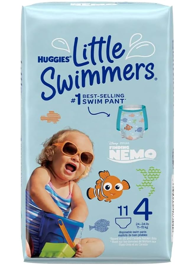HUGGIES Little Swimmer Swim Pants Diaper Size Medium 11 - Image 1