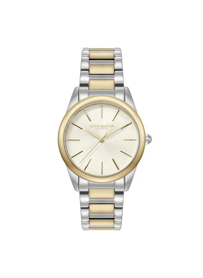 OLIVIA BURTON Glowful Ivory & Two Tone Bracelet Watch