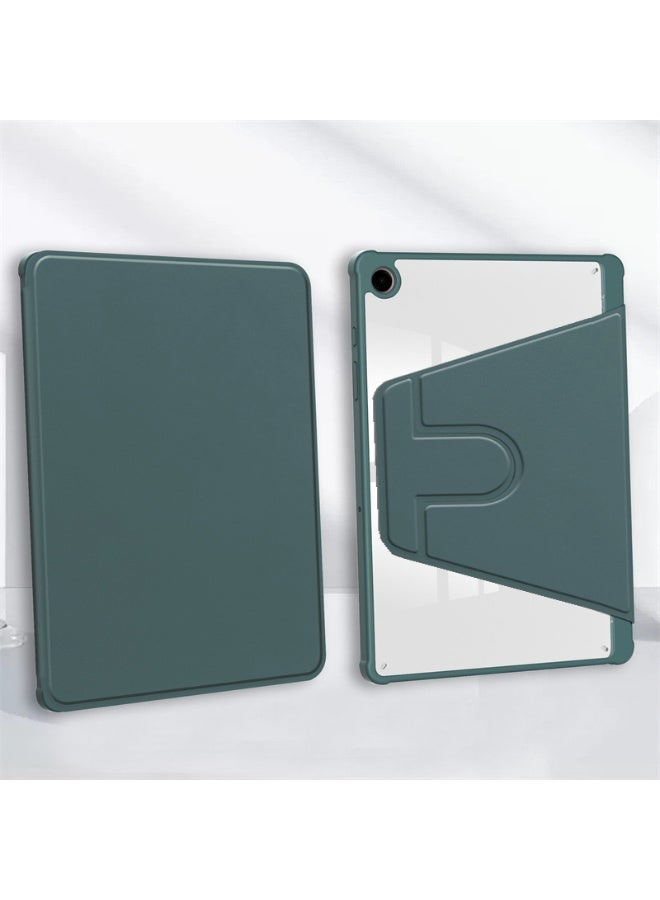 for Samsung Galaxy Tab A9 Case Cover, Tablet Protective Case With Pen Slot, Acrylic 360 ° Rotating Design, Automatic Wake-up/sleep, Soft Leather,Green - Image 4
