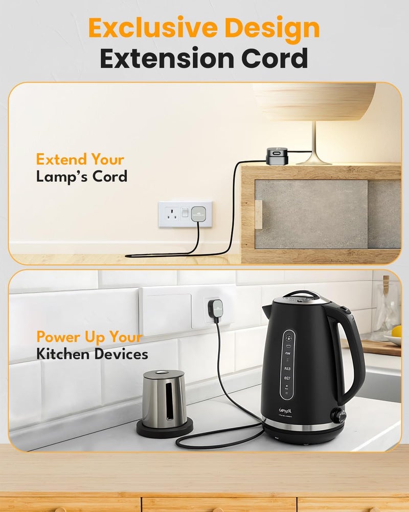 5M Power Extension Cord, 5 Meters Universal Electric Cable Extender, 1 Way Single Socket, 13A 250V 3250W Plug Wire for Home & Office Use (5M) - Image 4