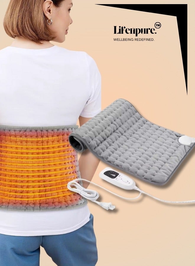 Lifenpure Electric Heating Pad For Pain Relief With 10 Levels of Temperature Control Adjustments Washable  - Image 1