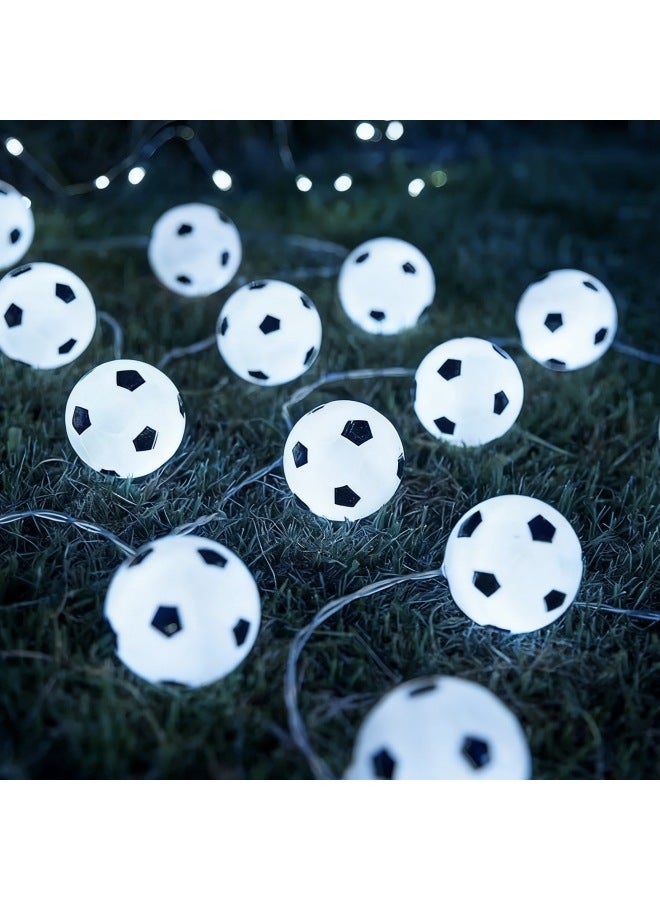 إعداد أجواء ديكور مشهد كأس العالم 2026 - لون الإضاءة: ضوء أبيض لكرة القدم، الطاقة: 10 بطاريات 8 أمتار [مضاءة باستمرار + وامضة] - Image 1