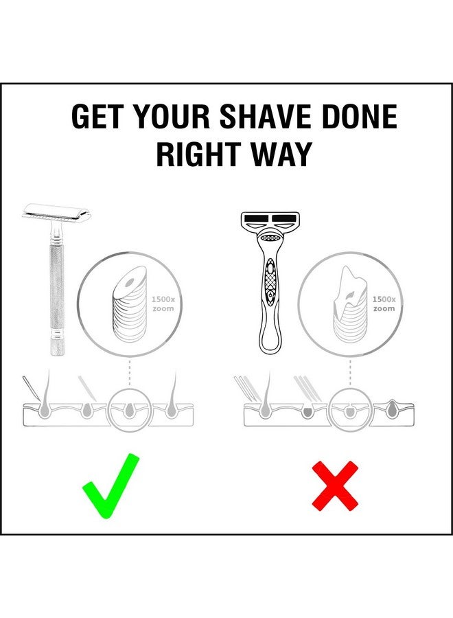 Pearl Shaving Double Edge Close Comb Safety Razor (SS-01) with Razor Stand - Best Shaving Razor for Men | Classic & Traditional shaving Kit for Men | Premium Blade Razors for Diwali Gift Option - Image 2