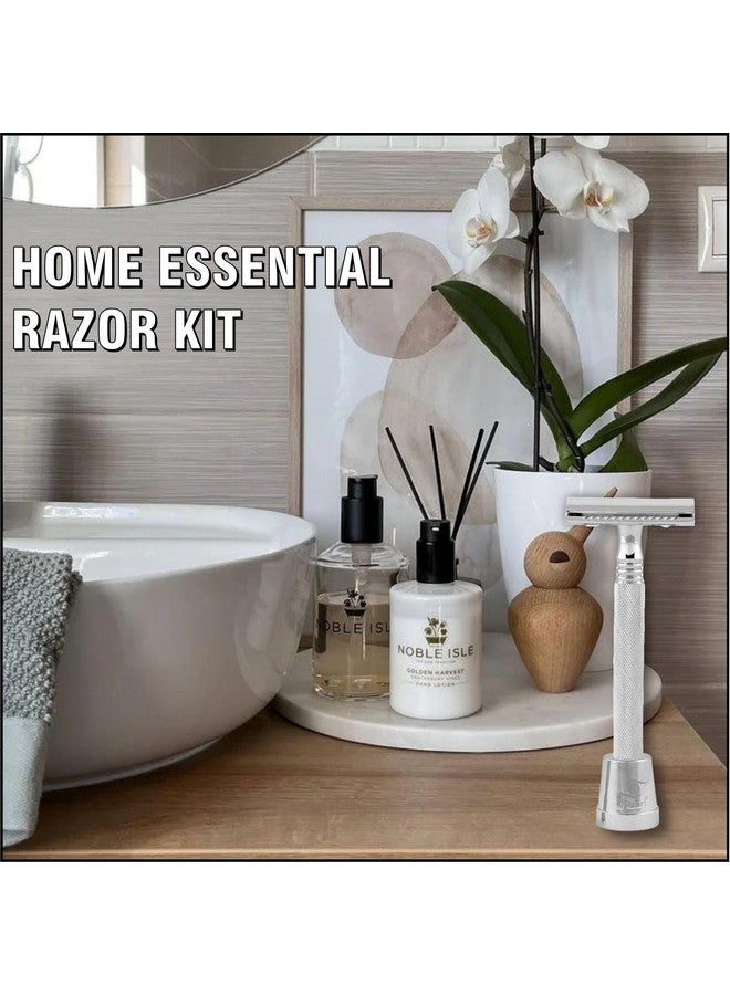 Pearl Shaving Double Edge Close Comb Safety Razor (SS-01) with Razor Stand - Best Shaving Razor for Men | Classic & Traditional shaving Kit for Men | Premium Blade Razors for Diwali Gift Option - Image 3