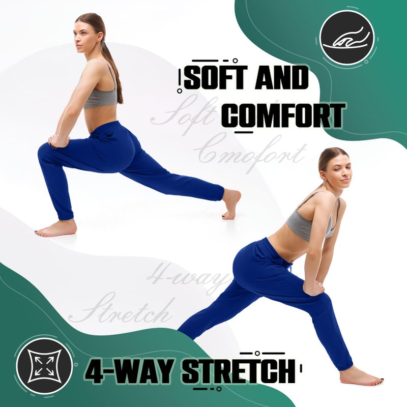 Walifrey Womens Joggers with Pockets, Drawstring Sweatpants Women for Lounging Jogging Gym and Workout RoyalBlue,1 Pack RoyalBlue S - Image 4
