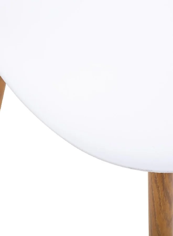 atmosphera Taho Contemporary Design Polypropylene Dining Chair White and Brown 86 x 52 x 46 cm 157268G