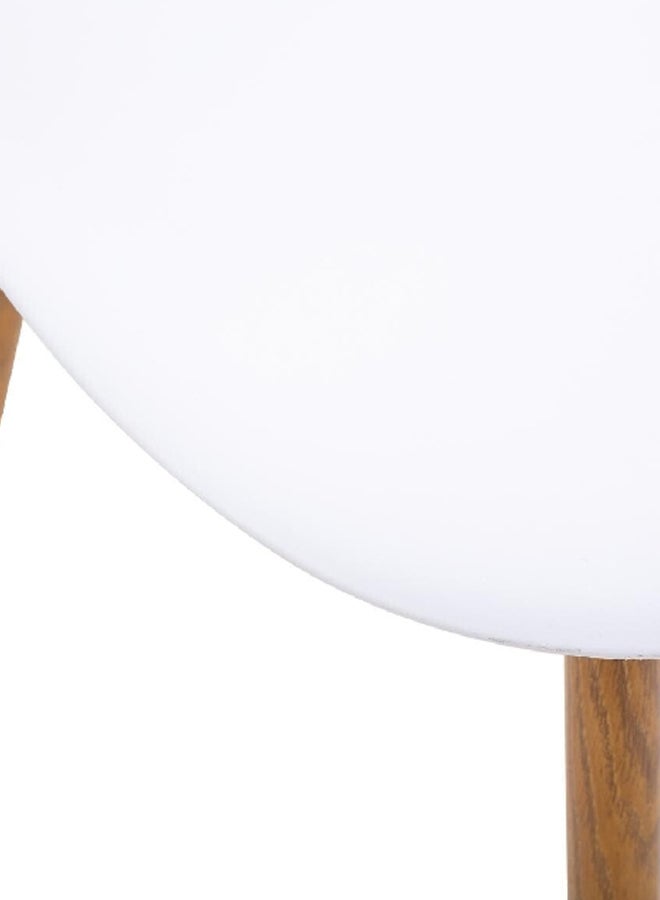 atmosphera Taho Contemporary Design Polypropylene Dining Chair White and Brown 86 x 52 x 46 cm 157268G  - Image 2