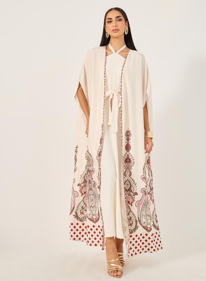 فستان ماكسي بأكمام طويلة ورباط من ستايلي للاستخدام اليومي