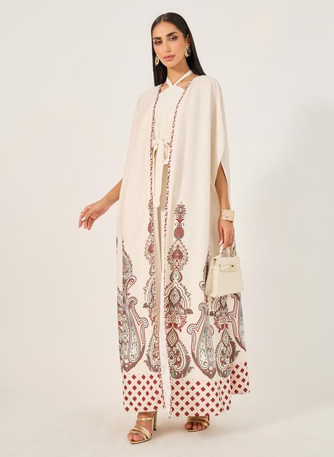 فستان ماكسي بأكمام طويلة ورباط من ستايلي للاستخدام اليومي