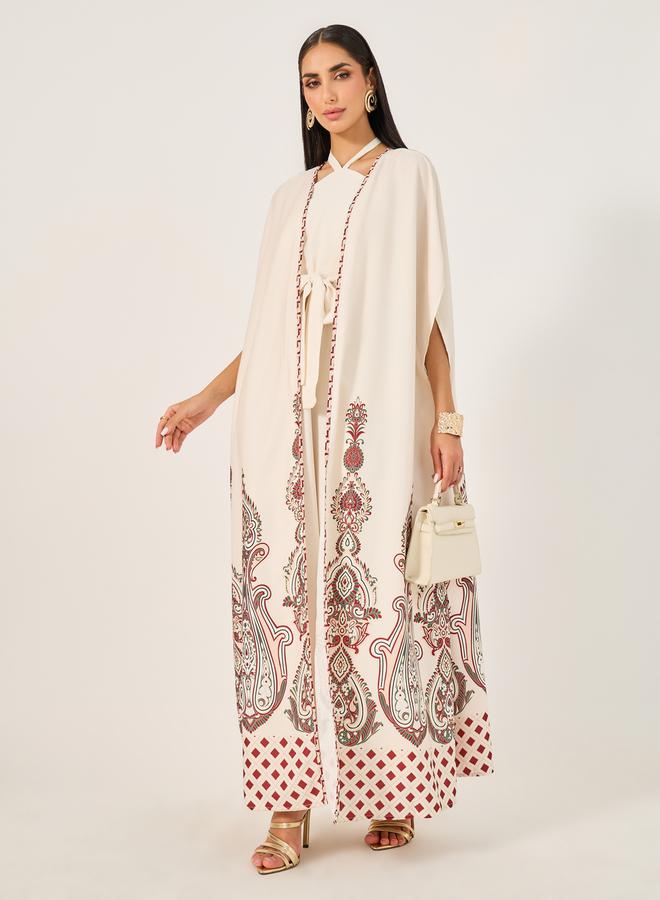 فستان ماكسي بأكمام طويلة ورباط من ستايلي للاستخدام اليومي