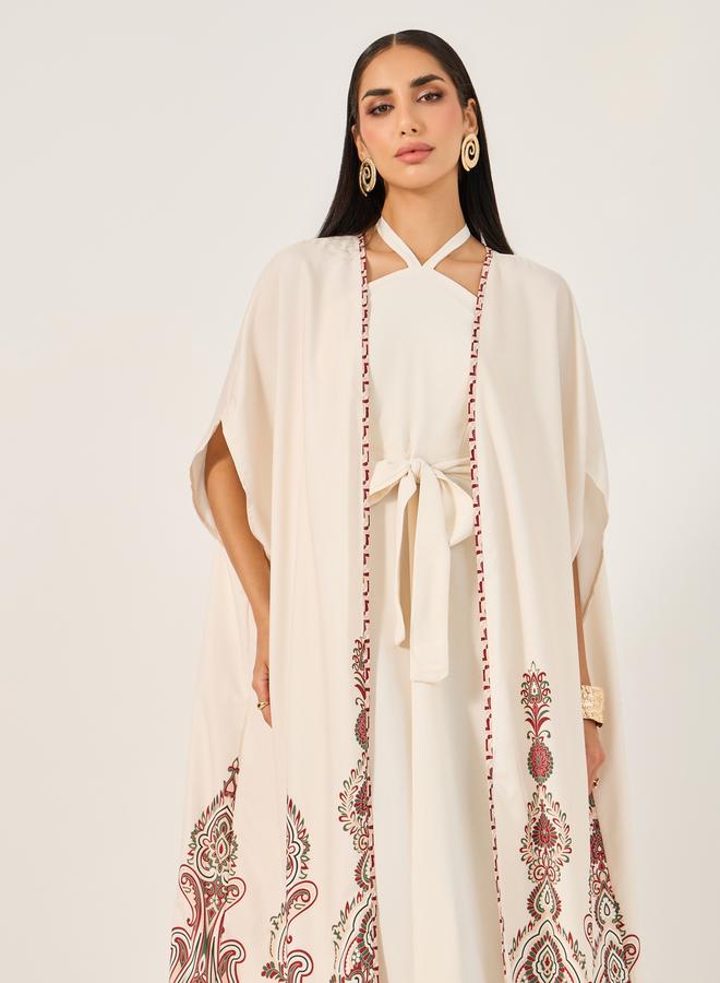 فستان ماكسي بأكمام طويلة ورباط من ستايلي للاستخدام اليومي