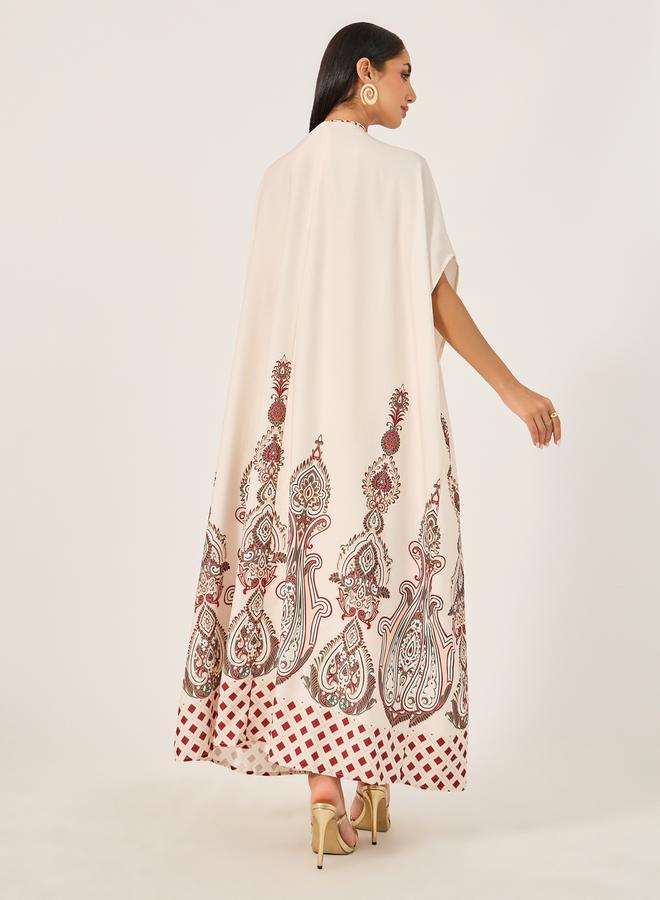 فستان ماكسي بأكمام طويلة ورباط من ستايلي للاستخدام اليومي