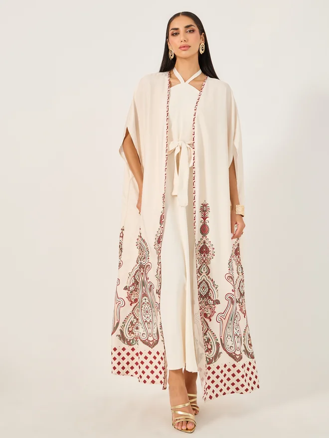 Take Two Solid Tie Up Long Sleeve Maxi Dress For Everyday Wear
