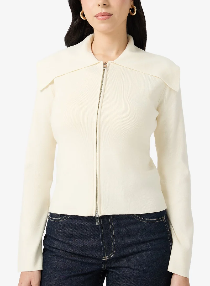 فيرو مودا كارديجان محبوك بياقة دائرية وأكمام طويلة