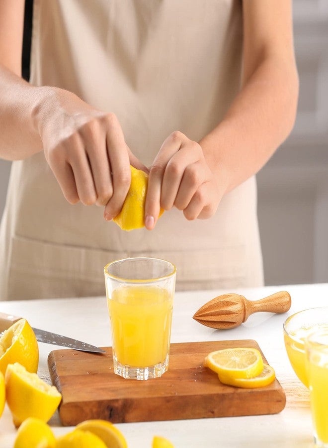 Sieral 2 Pcs Wooden Citrus Reamer Lemon Hand Juicer Beech Wood Handheld Citrus Juicer Easy to Hold Kitchen Juicing Tool Manual Orange Lime Lemon Juice Reamer Extractor for Daily Home Bar Cafe Restaurant Use - Image 5