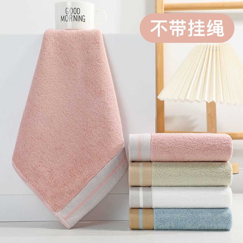 Pure Cotton Type A Cotton Square Towel, Thickened And Soft, Plain Cotton Towel For Home Use, Children'S Face Towel For Kindergarten - Image 1
