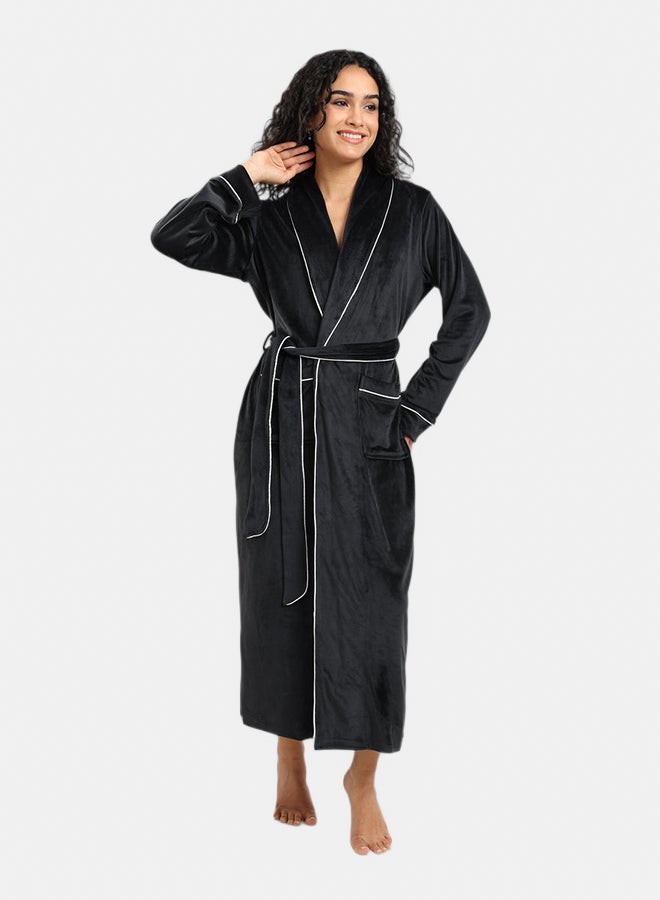 Carina Velvet Relaxed Midi Robe - Image 1