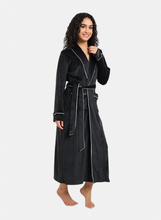 Carina Velvet Relaxed Midi Robe - Image 2