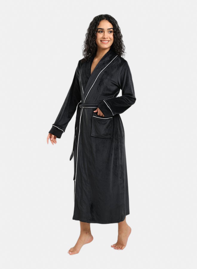 Carina Velvet Relaxed Midi Robe - Image 3