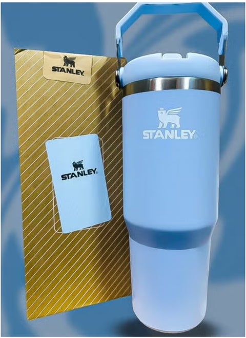 Stanley 30oz Tumbler – Stainless Steel Travel Mug with Reusable Straw – BPA Free, Eco Friendly, Dishwasher Safe – Leakproof FlowState Lid & Double Wall Insulation Keeps Drinks Hot 16H & Cold 24H – Slim Base Fits Most Car Cup Holders – Rugged Ergonomic Handle for Office, Travel & Outdoor Use