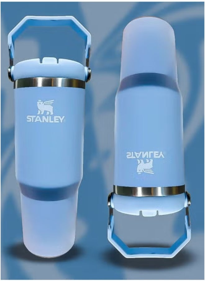 Stanley 30oz Tumbler – Stainless Steel Travel Mug with Reusable Straw – BPA Free, Eco Friendly, Dishwasher Safe – Leakproof FlowState Lid & Double Wall Insulation Keeps Drinks Hot 16H & Cold 24H – Slim Base Fits Most Car Cup Holders – Rugged Ergonomic Handle for Office, Travel & Outdoor Use