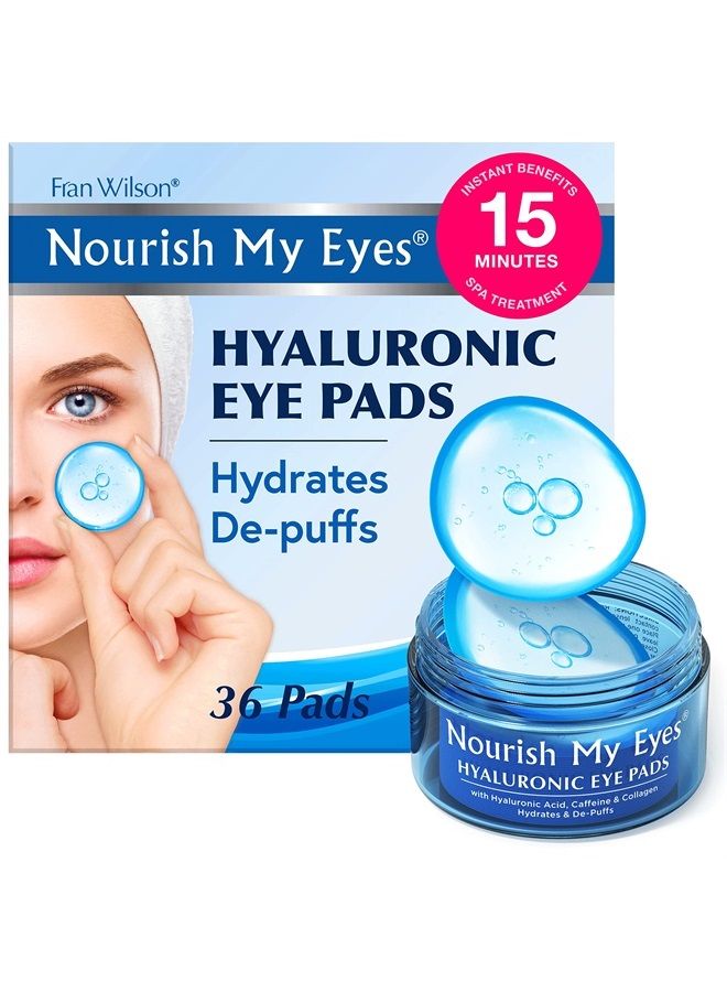 Fran Wilson Nourish My Eyes Eye Pads 36 ea (Hyaluronic) At-Home Spa Treatment to refresh and decrease puffiness under the eyes Revitalize Your Eyes: Easy-to-Use for Dark Circles - Image 1