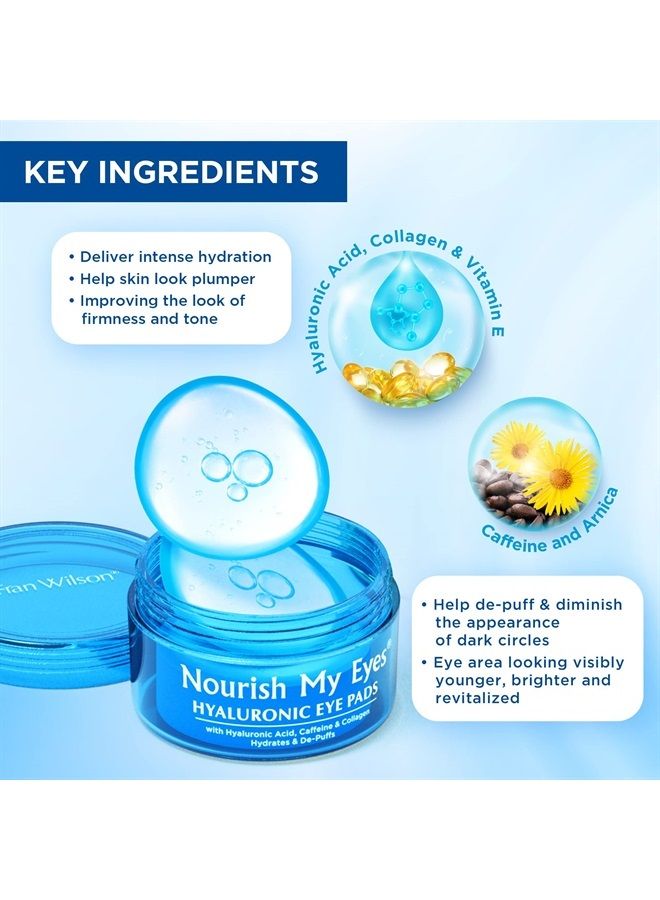 Fran Wilson Nourish My Eyes Eye Pads 36 ea (Hyaluronic) At-Home Spa Treatment to refresh and decrease puffiness under the eyes Revitalize Your Eyes: Easy-to-Use for Dark Circles - Image 2