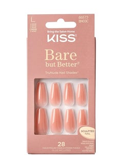 KISS Bare but Better TruNude Nail Shades 28 Nails BN03C Size L 