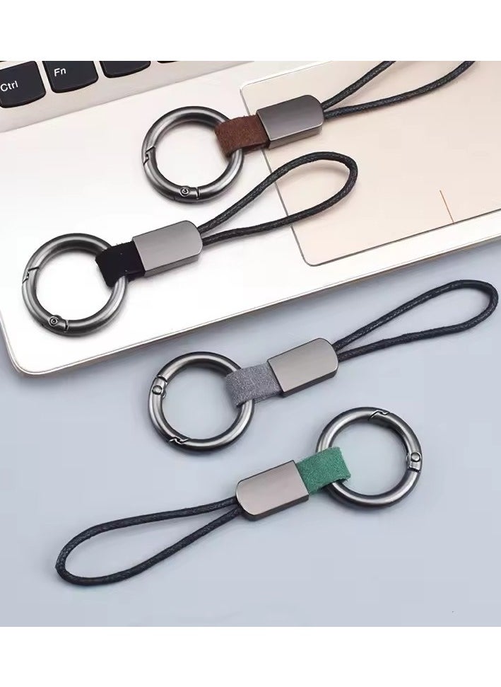 Goolsky - Genuine Leather Keychains Simple Lanyard Keyring Men Women Car Key Holder Key Cover Auto Keyring Accessories Gifts - Image 1