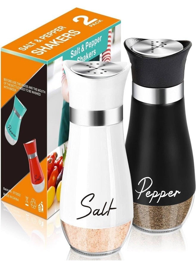 Suvaniq Elegant Salt and Pepper Shaker Set with Easy-Pour Design, Transparent Body & Airtight Lids for Dining Table, Kitchen Cooking Or Restaurant Use - Image 2