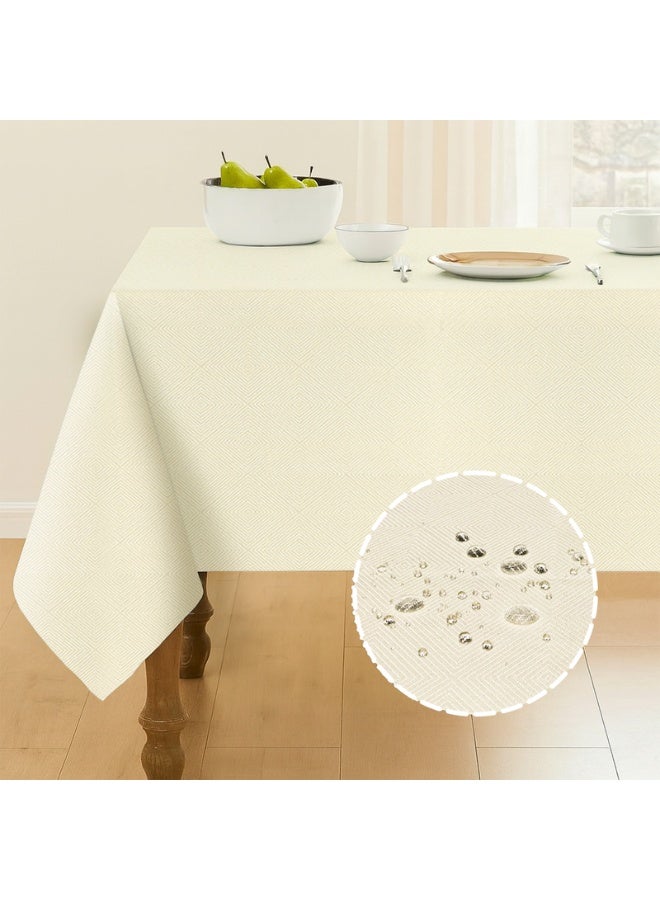  انتكس بيت الستائر مفرش طاولة دانييلا بنمط هندسي - غطاء طاولة مستطيل مقاوم للماء - قماش مقاوم للبقع وقابل للمسح، مناسب لتناول الطعام والمطبخ والحفلات - Image 1