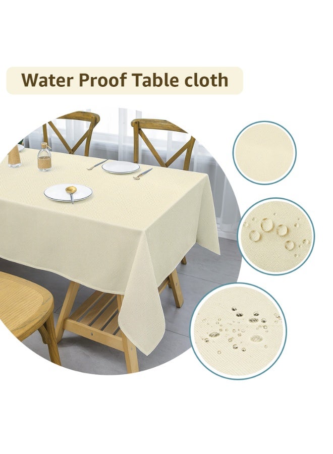  انتكس بيت الستائر مفرش طاولة دانييلا بنمط هندسي - غطاء طاولة مستطيل مقاوم للماء - قماش مقاوم للبقع وقابل للمسح، مناسب لتناول الطعام والمطبخ والحفلات - Image 2