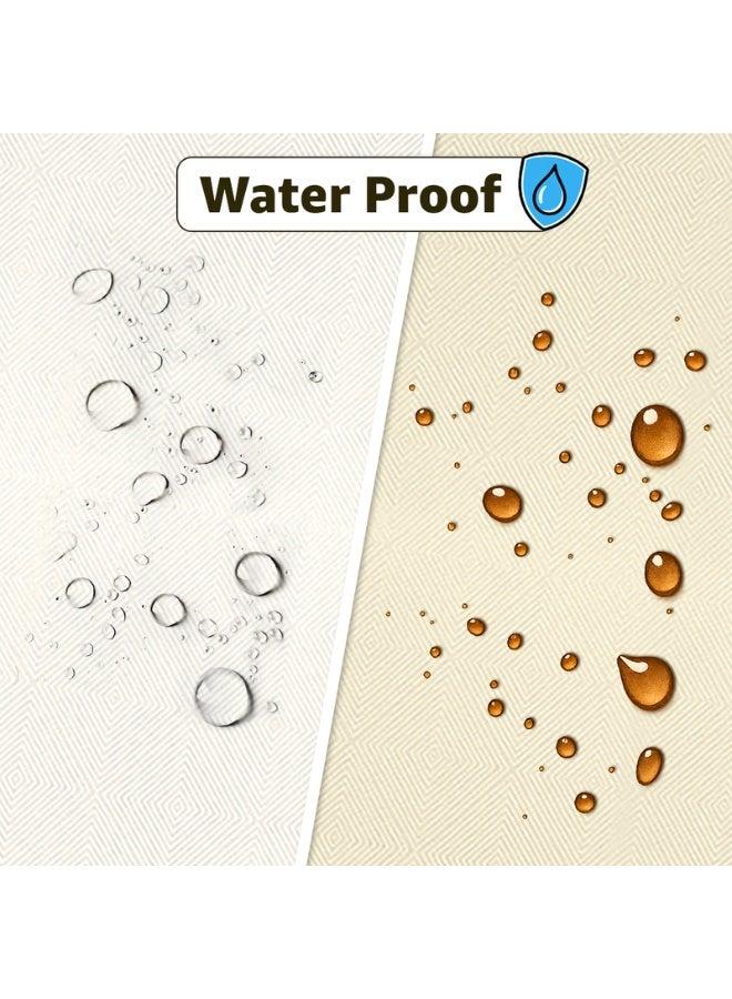  انتكس بيت الستائر مفرش طاولة دانييلا بنمط هندسي - غطاء طاولة مستطيل مقاوم للماء - قماش مقاوم للبقع وقابل للمسح، مناسب لتناول الطعام والمطبخ والحفلات - Image 3