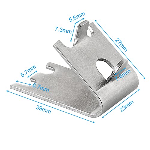 HNBun 24 Pieces Stainless Steel Freezer Shelf Clip, Heavy Duty Freezer Cooler Shelf Support, Replacement Shelf Square Buckles Clips for Refrigerator - Image 2