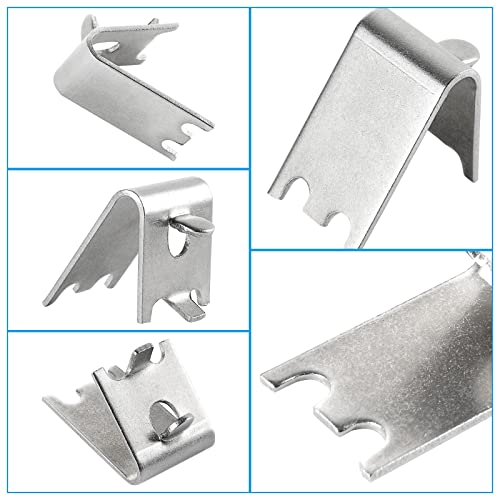 HNBun 24 Pieces Stainless Steel Freezer Shelf Clip, Heavy Duty Freezer Cooler Shelf Support, Replacement Shelf Square Buckles Clips for Refrigerator - Image 3