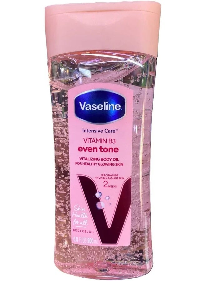 Vaseline Intensive Care Vitamin B3 Even Tone Body Gel Oil 200ml – Lightweight Moisturizer for Radiant Glowing Skin