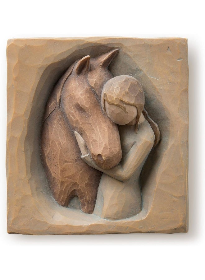 Willow Tree hand-painted sculpted Plaque, Quiet Strength - Image 1