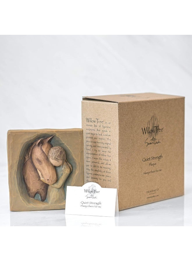 Willow Tree hand-painted sculpted Plaque, Quiet Strength - Image 5