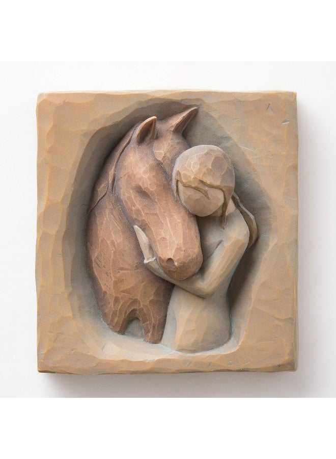 Willow Tree hand-painted sculpted Plaque, Quiet Strength - Image 4