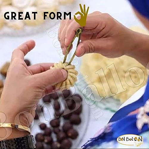 bonballoon Maamoul Tongs, 6 Pcs Food-Tongs - Metal, High: 2 inches = 5 cm, Width: 0.8 inches = 2 cm, Gold, 36gm - Image 4