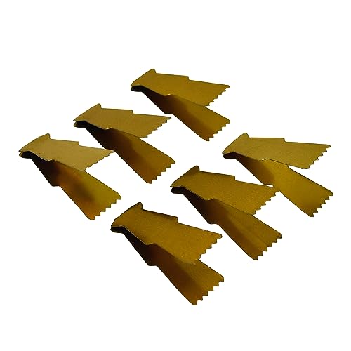 bonballoon Maamoul Tongs, 6 Pcs Food-Tongs - Metal, High: 2 inches = 5 cm, Width: 0.8 inches = 2 cm, Gold, 36gm - Image 1