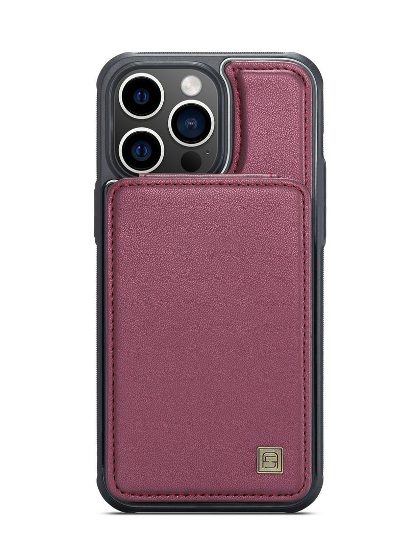 Suteni Back Cover Card Slots Leather Phone Case for iPhone - Image 1