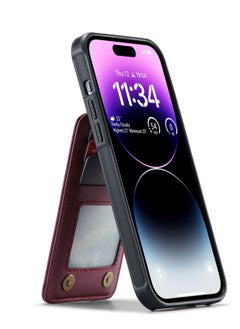 Suteni Back Cover Card Slots Leather Phone Case for iPhone  - Image 2