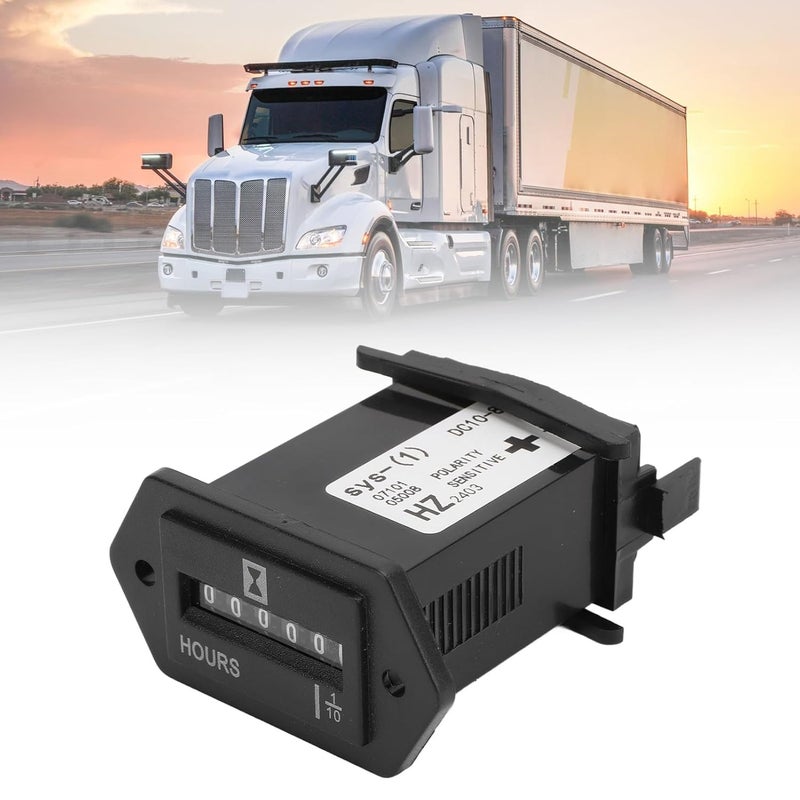 Car Engine Hour Time Gauge, Mechanical Maintenance Hour Meter DC10 to 80V for Engine Generator Boat Motorcross Motor Truck Tractor - Image 5